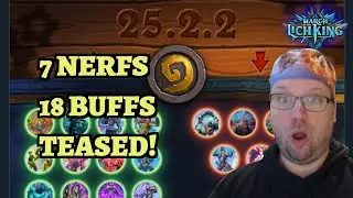 7 Nerfs and 18 Buffs Teased for the Next Hearthstone Balance Patch! (March of the Lich King)