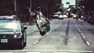 FIRST PARKOUR IN CANADA FROM FIRST PERSON. FAILED FALLING.