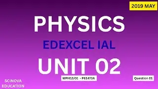 Edexcel IAL Physics 2019-May Unit 2- WPH12/01 New Specification Past Paper MCQ 01