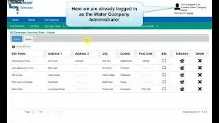 Water Company Developer Services management Part 1 Create a Site (Plot)