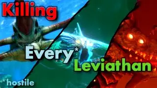 Killing Every HOSTILE Leviathan in Subnautica!