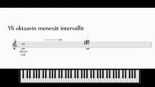 Musiikinteoria ja säveltapailu - Yli oktaavin menevät intervallit