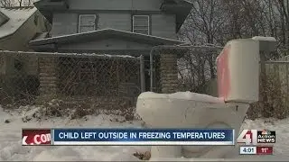 Child left outside in freezing temperatures