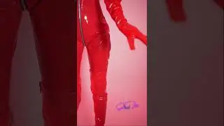 Mistress Lucretia in RED VINYL CATSUIT ! #catsuit #vinyl #latex