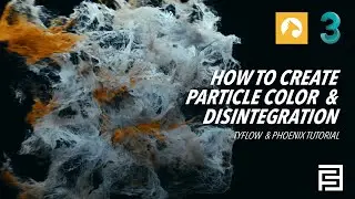 Particle color  & disintegration | Tyflow & Phoenix Tutorial