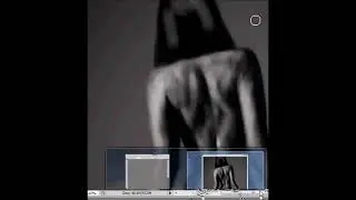 Photoshop drawing - The girl on the stairs / Рисунок в Фотошоп - Девушка на ступеньках