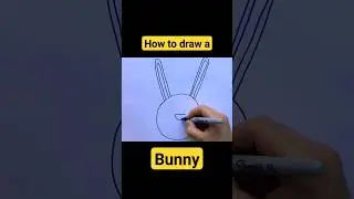 How to draw a Bunny 🐰 #shorts #bunny #easter #howtodraw #draw #colour #colouring #easterbunny #color