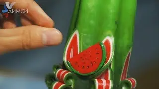 Carved handmade candles 