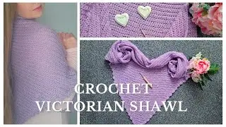 CROCHET EASY VICTORIAN SHAWL FOR BEGINNERS