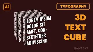 3D Text Cube