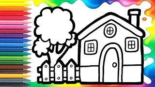 Bolalar uchun uyda rasm chizish/Drawing at home for children/Рисование домика для детей