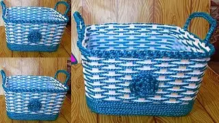 DIY basket organiser / Beautiful basket from cotton rope