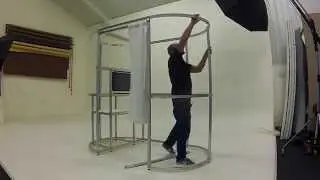 Setting up the photobooth