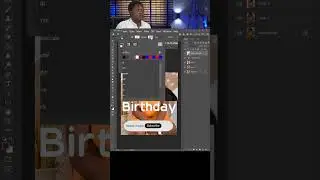 Create one  text for both foreground and background in adobe photoshop. 