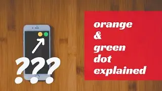 What is the orange and green dot at the top of iPhone status bar?