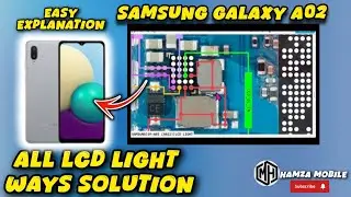 Samsung A02/SM-A022 Display Light iC Problem Solutions,Samsung A02/SM-A023 LCD Light Ways Jumper📲✅