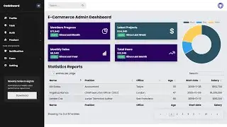Admin Dashboard Using HTML CSS & JavaScript | Responsive Admin Dashboard