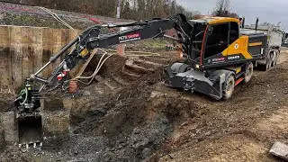 Excavation of the Foundation for the Foot of the New Bridge with a length of 250m