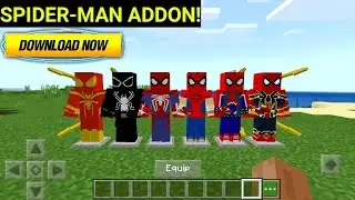 Spider Man Mod in Minecraft PE | spider man in minecraft | Hindi |