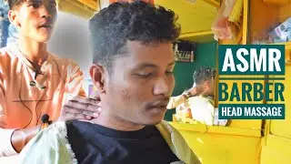 Barbershop Head Massage By Indian Barber Shiva | ASMR Sounds | Neck Crack | Back-Shoulder Massage