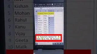 Automatic Symbol for PASS ✅ & FAIL ❌ Students 