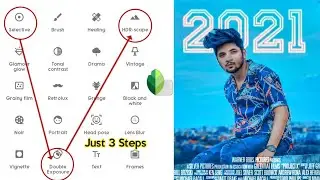 Snapseed Just 3 😱 Steps happy new year photo editing 2021 | happy New year photo editing 2021