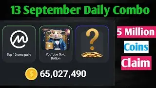 13 September Daily Combo Cards Hamster Kombat today || 5M coins