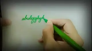 cursive chain writing A to Z in small latter