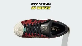 Adidas Superstar Red Snakeskin