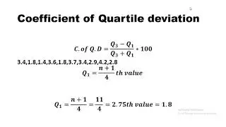 Relative measure of dispersion || ungroup data || part 1