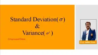 Standard Deviations and Variance For Ungrouped data#statistics @srmanemathstricks.1103