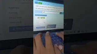 68 WPM  ( Word Per Minute) Typing speed 68 Per Minute