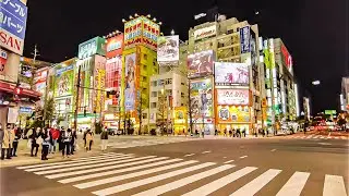 【4K】Tokyo, Akihabara / 秋葉原夜 Night Walk #japantravel #virtualtour #virtualwalk