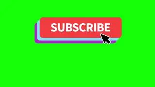 Free YouTube Subscribe Button Green Screen | No Copyright Animation (HD)