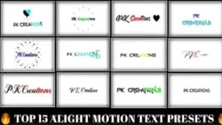 Top 15+ 🔥Alight Motion Text Animation Presets ||AlightMotion Preset Download Free 15+ text presets