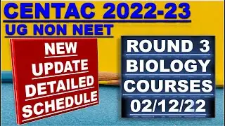 3RD ROUND DAY 2 SCHEDULE | CENTAC UG NON NEET 2022 OFFLINE MODE COUNSELLING | BIO BASED PROFESSIONAL