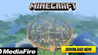 Minecraft Map Village With Circle Wall World Download In Minecraft | walled village download  insane