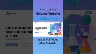 How to Create Science Experiment Website Using HTML & CSS | Fast Code