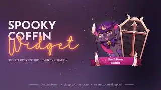 Spooky Halloween Stream Widget with Animated  Alerts