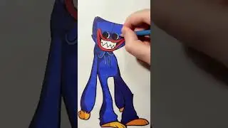 Drawing of Huggy Wuggy FNF mods