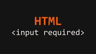 Input required HTML Example