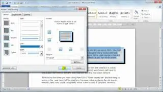 Microsoft Word 2010 Paragraph formatting Borders and shading  - Tutorial 15