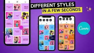 How to design an instagram puzzle feed in Canva tutorial