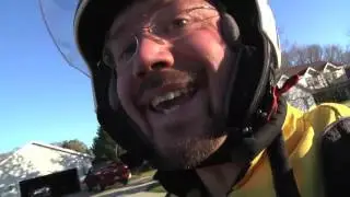 Riding an electric Scooter w/ homemade battery pack