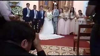 Detras de Camara. Sesion de Fotos en Iglesia. Boda Oaxaca