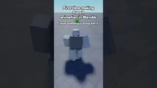 I made my first punch animation in Blender..... #shorts #roblox #animation #blender