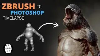 ZBrush to Photoshop Timelapse - 'Troll' Concept