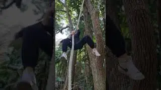 POV Girl Climbing Rope in Jungle 🌴workout motivation 📷 vid by Aleiksei