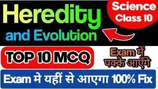 Science Class 10 | Important Questions | Top 10 MCQ | Ch 9 Heredity and Evolution | Board Exam 2023