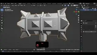 Roblox hammer modeling fullprocess in Blender. Weapon Roblox. Roblox weapon in Blender.